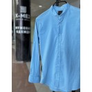 Рубашка голубая стойка BY