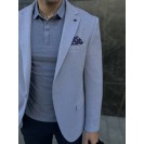 Пиджак светло-серый текстурный LS