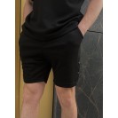 Костюм черный текстурный (футболка+шорты) SPRUCE